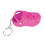 Porte-clés en forme de chausson mini en silicone couleur pêche 1