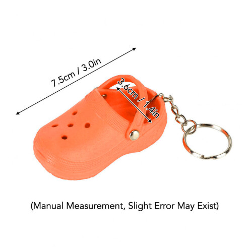 Porte-clés en silicone en forme de mini chausson, orange 1