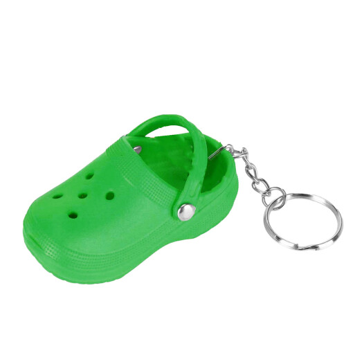 Schlüsselanhänger Mini Silikon Slipper grasgrüne Tasche 2