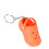 Porte-clés en silicone en forme de mini chausson, orange 13