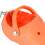 Porte-clés en silicone en forme de mini chausson, orange 8