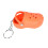 Porte-clés en silicone en forme de mini chausson, orange 15