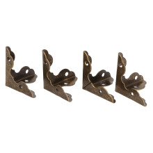 20Pcs Bronze Iron Corner Protectors for Wooden Boxes Vintage Triangular Hardware