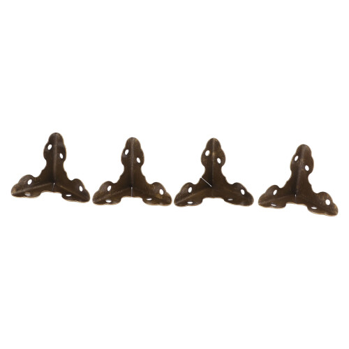 20Pcs Bronze Iron Corner Protectors for Wooden Boxes Vintage Triangular Hardware 2