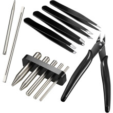 12 Metal Model Tool Kits Including 7 Model Long Edge Bending Tools Tab Twisting Tool Cylinder Cone Shape Bend Assist 1 Clipper 4 Metal Tweezers