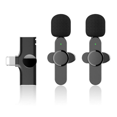 Wireless Microphone with Typ-c Port, Plug-play Mini Lavalier Lapel Mic Potable Clip On Lapel Mic Red