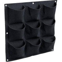 Mounted Planter Bags with 9 Pockets for Balcony Patio