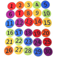 30pcs Carpet Sit Markers with Number