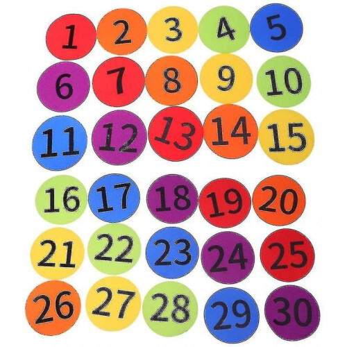 30pcs Carpet Sit Markers with Number
