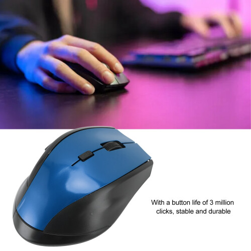 Mouse wireless 2.4G, ottico compatto, 2xAAA, Blu 2