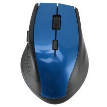 Souris sans fil 2.4G, 2 piles AAA, compacte, bleue