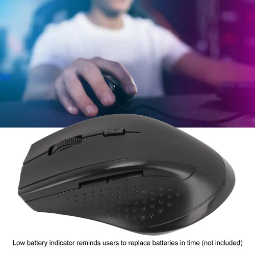 Mouse wireless 2.4G compatto nero 2xAAA USB 2