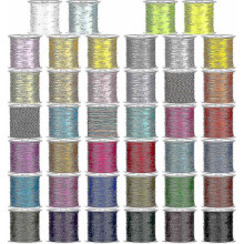 40 Rolls 40 Colors 0.8 Mm Nylon Beading String Braided Knotting Cord Bracelet String Nylon Cord Blin