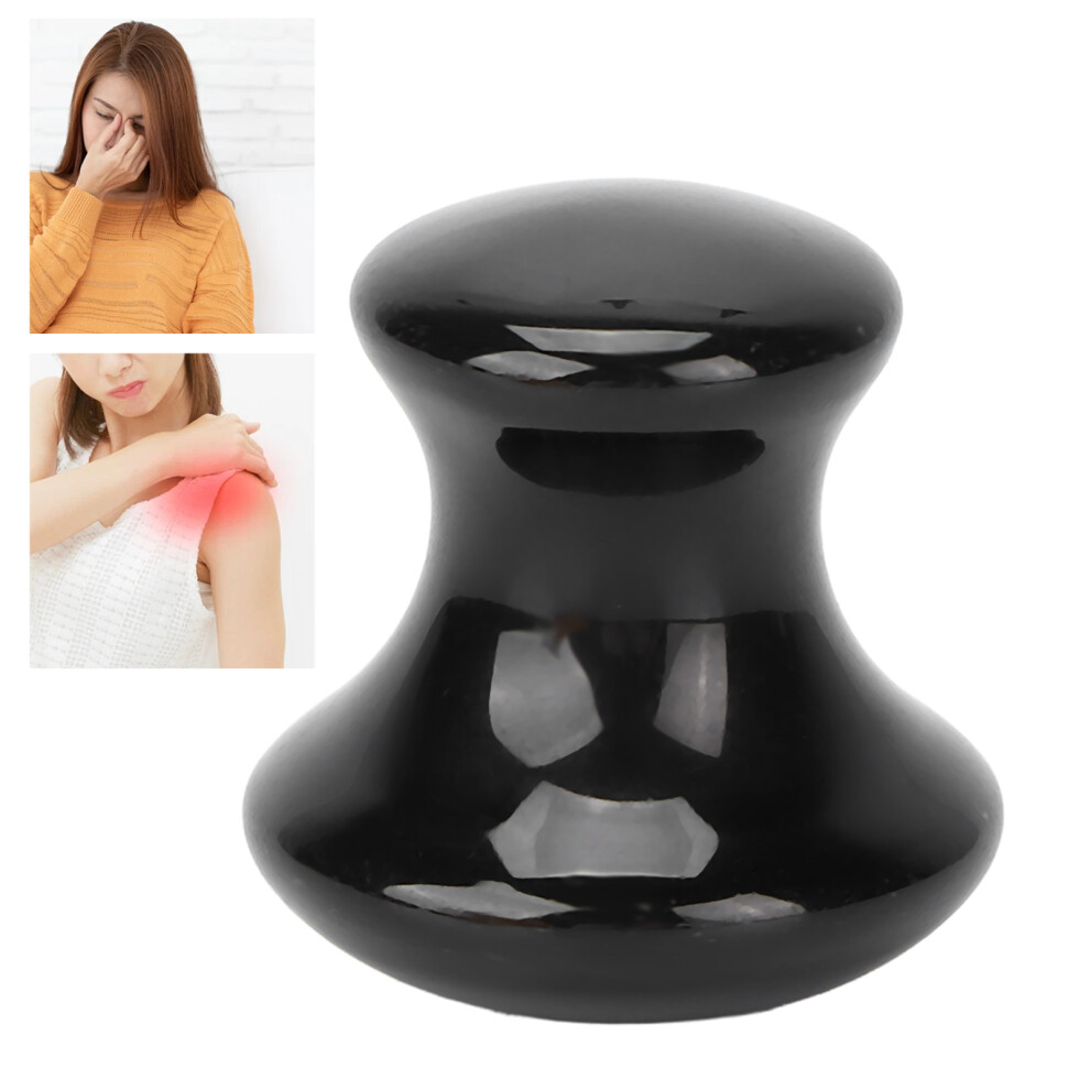 Meditation and Spa Obsidian Mushroom Shape Gua Sha Facial Massage Tool