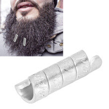 Perline di capelli da barba Fai-da-te Pendente vintage Braccialetto Accessorio Argento antico