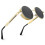 (gold   gray)Steampunk Round Retro Polarized Sunglasses Retro Glasses Protective Material Frame 2