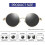 (gold   gray)Steampunk Round Retro Polarized Sunglasses Retro Glasses Protective Material Frame 5