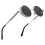 (silver   gray)Steampunk Round Retro Polarized Sunglasses Retro Glasses Protective Material Frame 2