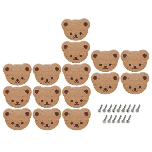 15pcs Furniture Knobs,wooden Drawer Knobs, Cupboard Knobs,bear Drawer Knobs for Kids, Dresse 1