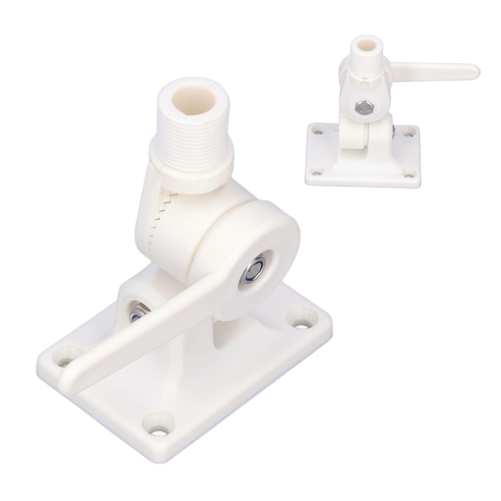 Adjustable Abs Marine Antenna Mount With Dual Axis Ratchet Base For Boats 8461333097372