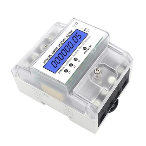 3 Phase 4 Wire Meter 220/380v 5-80a Consumption Kwh Meter Din Rail Installation Digit 1