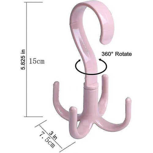 3pcs Acsergery Tie Rack Holder Hook Hanger, 360 Degree Rotating Closet Organizer Hanging 1