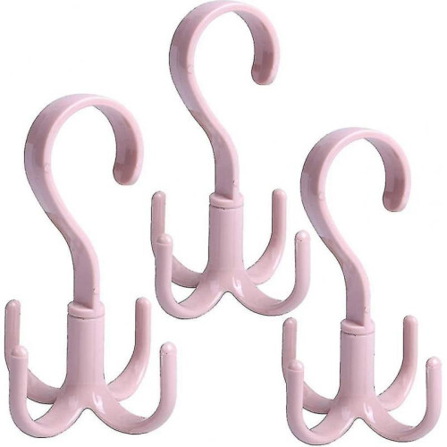 3pcs Acsergery Tie Rack Holder Hook Hanger, 360 Degree Rotating Closet Organizer Hanging