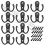 10pcs Coat Hooks, Double Metal Hat Hooks Hooks,wall Coat Hooks with Screws 1
