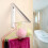 (Black)Home Retractable Clothes Rack Mounted Folding Clothes Hanger 3