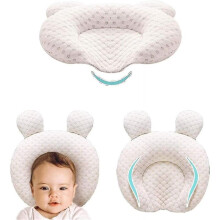 Soft Pillows Unisex Newborns Shaping Infant Sleeping Sleep Pillows with Ears (beige) (ruipei)