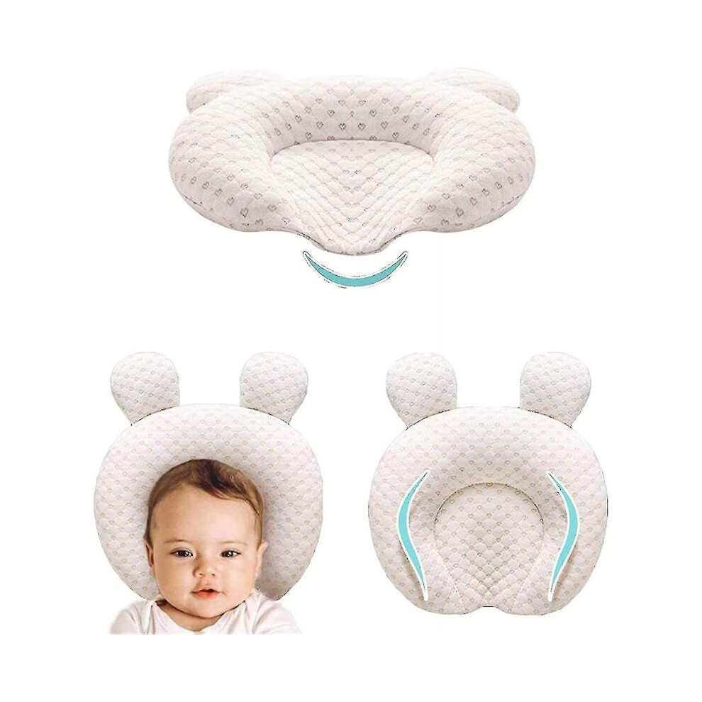 Soft Pillows Unisex Newborns Shaping Infant Sleeping Sleep Pillows with Ears (beige) (ruipei)