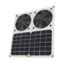 Solar Panel betriebener Ventilator 12 Zoll Wasserfest Doppelter Ventilator 100W Solar Abluftventilator für Hühnerstall Gewächshaus