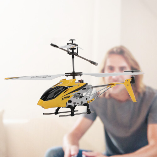 Hélicoptère RC à 3 canaux, 3,7 V, 150 mAh, 10 m, jaune 2