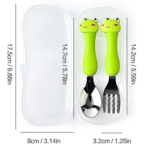 Cutlery Set. Kids Stainless Steel Fork And Spoon 2 Sets. with Animals 1