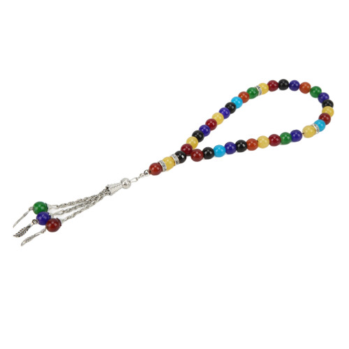 Perles du rosaire émaillées colorées de 8 mm – cadeau