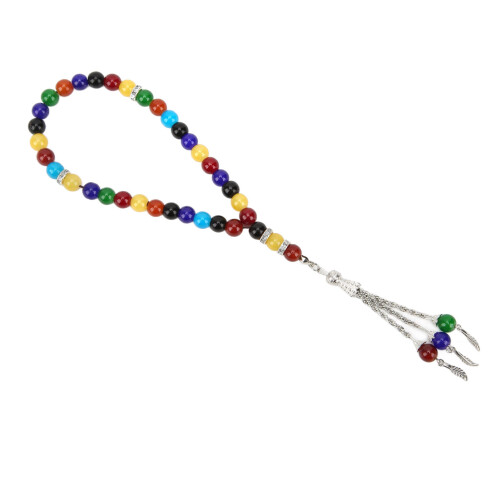 Perles du rosaire émaillées colorées de 8 mm – cadeau 1