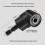 (Black) 4 Pcs Impact Socket Adapter Set 90 Degree right angle Drill Attachment 360 Rotatable 1/4 3/8 1/2" Impact Grade Socket Adapter for Cordless 3