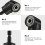 (Black) 4 Pcs Impact Socket Adapter Set 90 Degree right angle Drill Attachment 360 Rotatable 1/4 3/8 1/2" Impact Grade Socket Adapter for Cordless 5