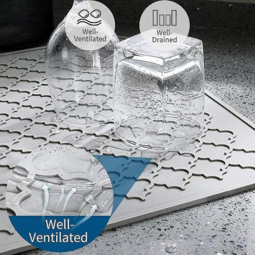 (Black)Dish Mats For Kitchen Counter Resistant Mat Kitchen Gadgets 2