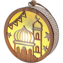 Eid Crafts Ramadan Mubarak Light, 3d Shape Led Decoration, Ramadan Mubarak Lamp Eid Hanging Ornament