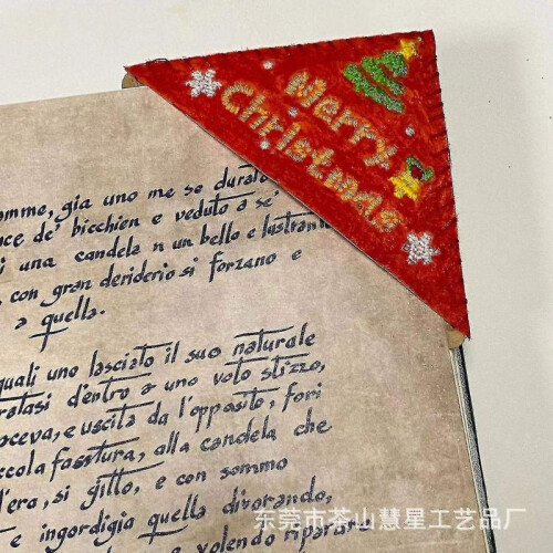4pcs Bookmarks Corner Bookmark Merry Embroidered Corner Bookmark Bookmark For_d76