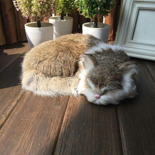 Sleeping Cat Lifelike Sleeping Cat Stuffed Sleeping Cat Plush 2