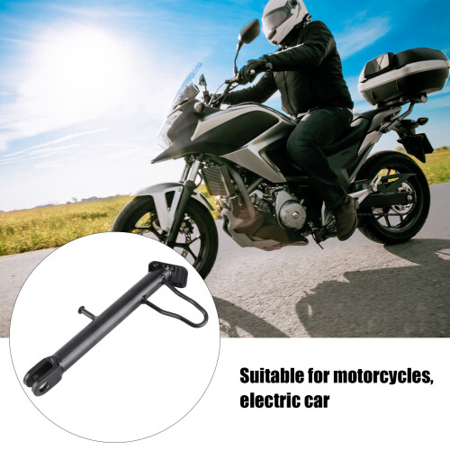 Béquille de moto en acier inoxydable noir 20cm 2