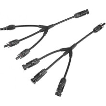 Pair Y Type 1 To 3 Branch Connectors Solar Panel Cable Connector Y Shape Female M/fff And F/mmm Exte