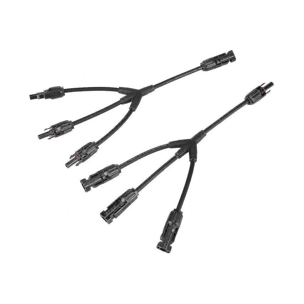 Pair Y Type 1 To 3 Branch Connectors Solar Panel Cable Connector Y Shape Female M/fff And F/mmm Exte