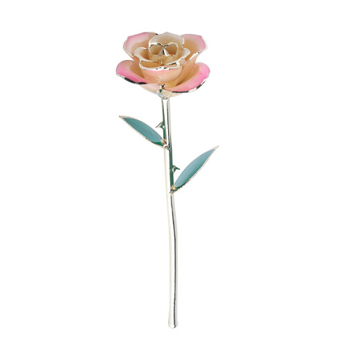 Long Stem Dipped 24k Gold Rose in Gift Box with 2