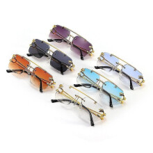 (adult) Fashion Square Sunglasses Mens Women Retro Metal Bar Hip Hop Glasses