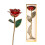 Long Stem Dipped 24k Gold Rose in Gift Box with 3