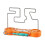 (Orange)Don't Buzz The Wire Game Steady Hand Skill Kids Buzzer Toy Game 1