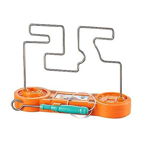 (Orange)Don't Buzz The Wire Game Steady Hand Skill Kids Buzzer Toy Game